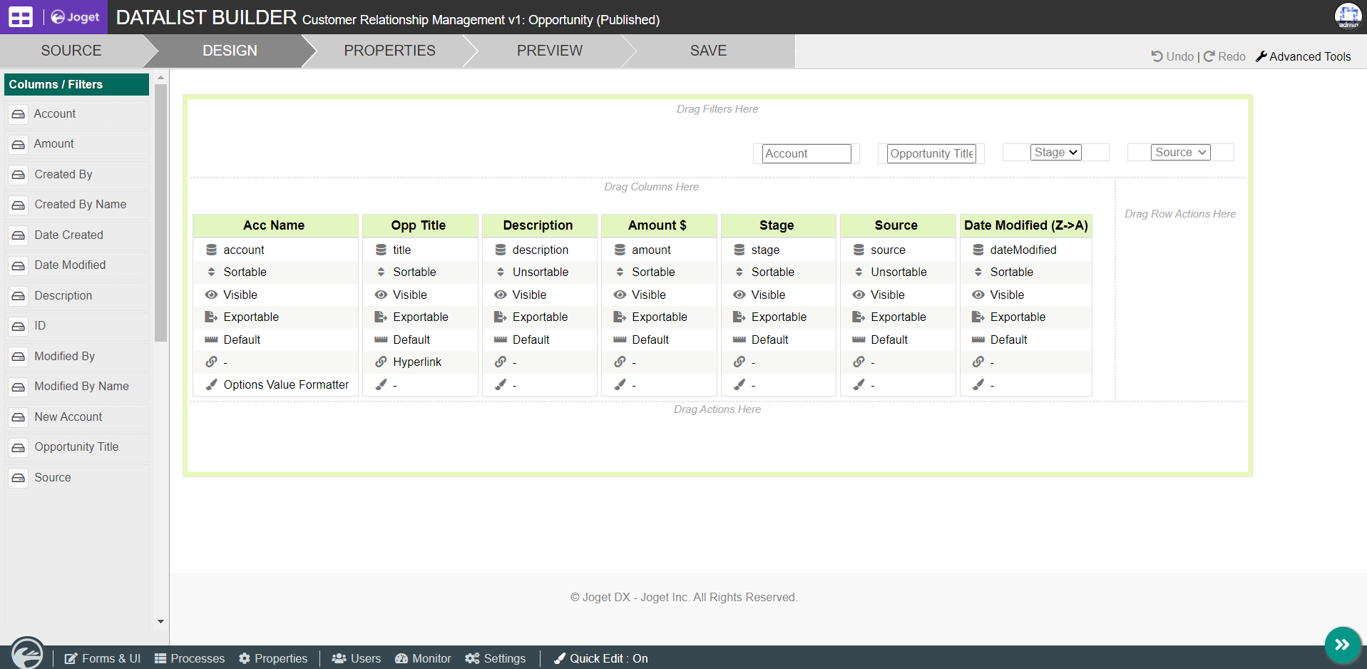 screenshot of Joget DX